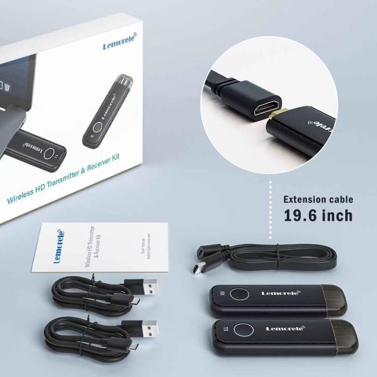 Lemorele G57 trådløst HDMI-præsentationssæt / 1080p præsentationssystem med 8 sendere