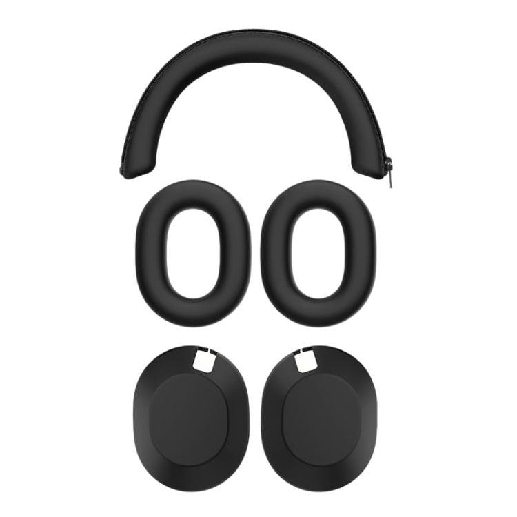 3-i-1 silikonebeskyttelsesetui til Sony WH-1000XM6 – Svart / Hovedtelefonbeskyttelse / Silikoneetui