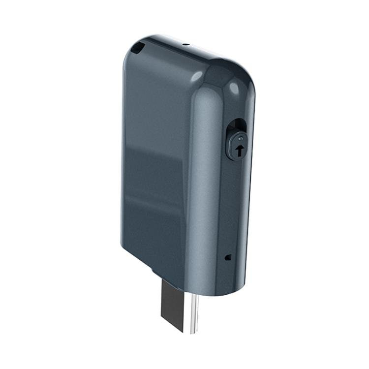 AI-diktafon med USB-C, 16 GB – Mørkeblå / Bærbar stemmeoptager / USB-nøgle med optagefunktion