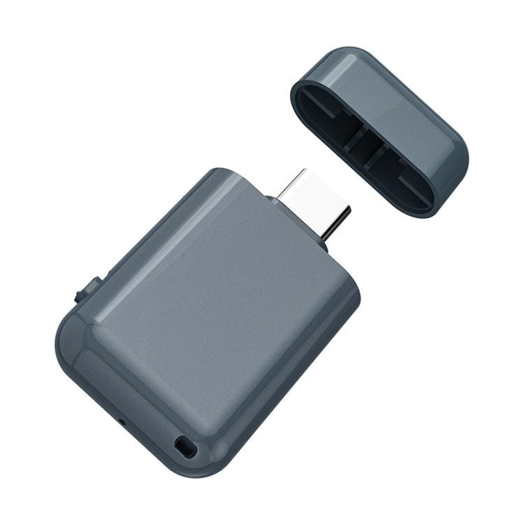 AI-diktafon med USB-C, 16 GB – Mørkeblå / Bærbar stemmeoptager / USB-nøgle med optagefunktion
