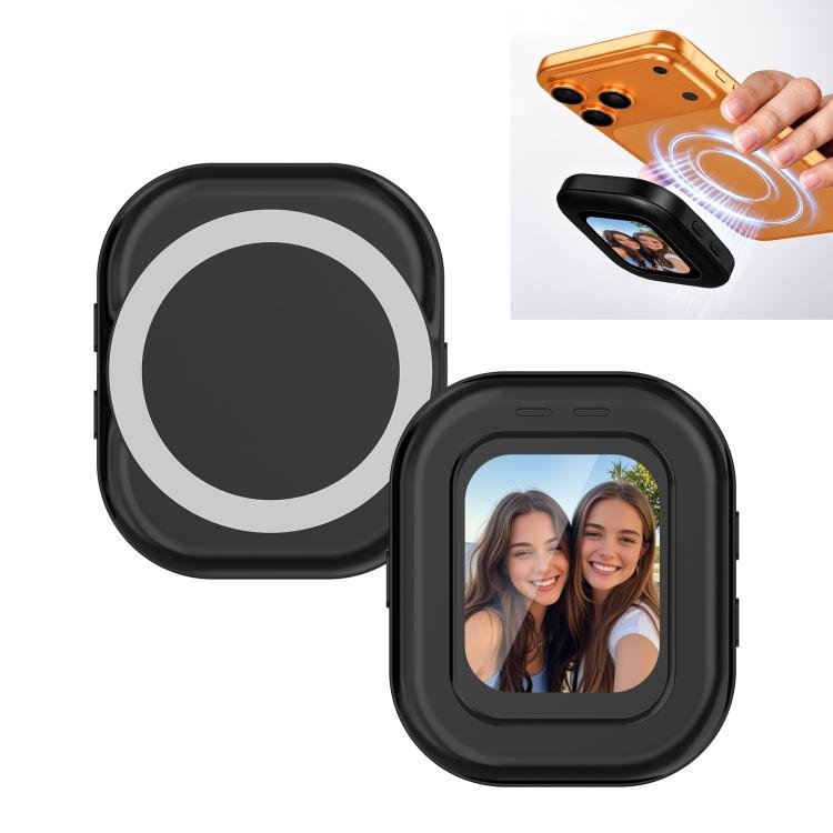 Magnetisk selfie-spejl til mobilvlogging – Svart / Vlog-skærm / Selfie-skærm til mobil