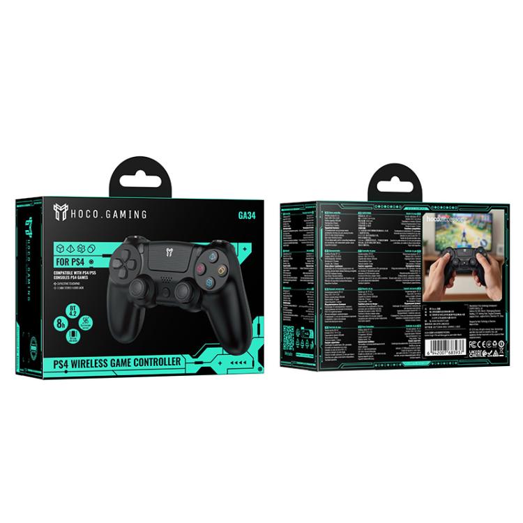 Trådløs controller til Sony PS4 / Bluetooth-spilcontroller med vibration – Sort
