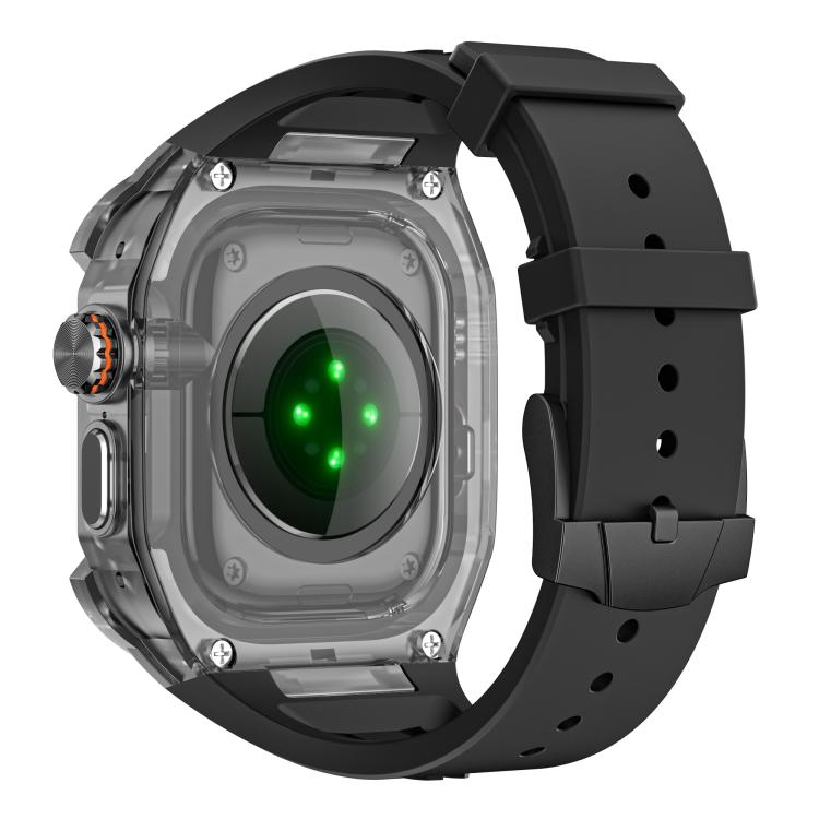 Urem i silikone med metalramme til Apple Watch Ultra 49 mm – Svart / Urem / Silikone-rem