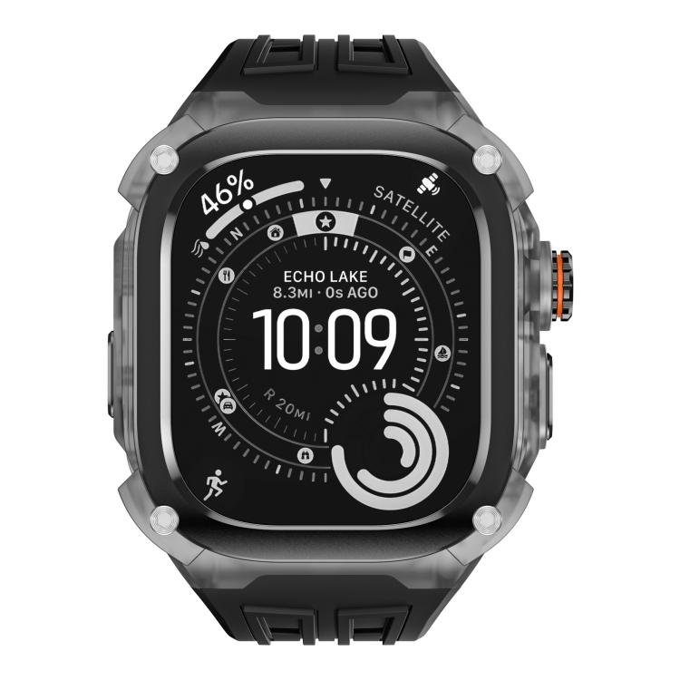 Urem i silikone med metalramme til Apple Watch Ultra 49 mm – Svart / Urem / Silikone-rem