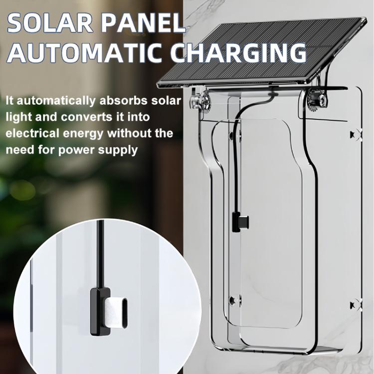Smart dørklokke med kamera / solcellepanel, PIR-sensor, tovejskommunikation og modtager