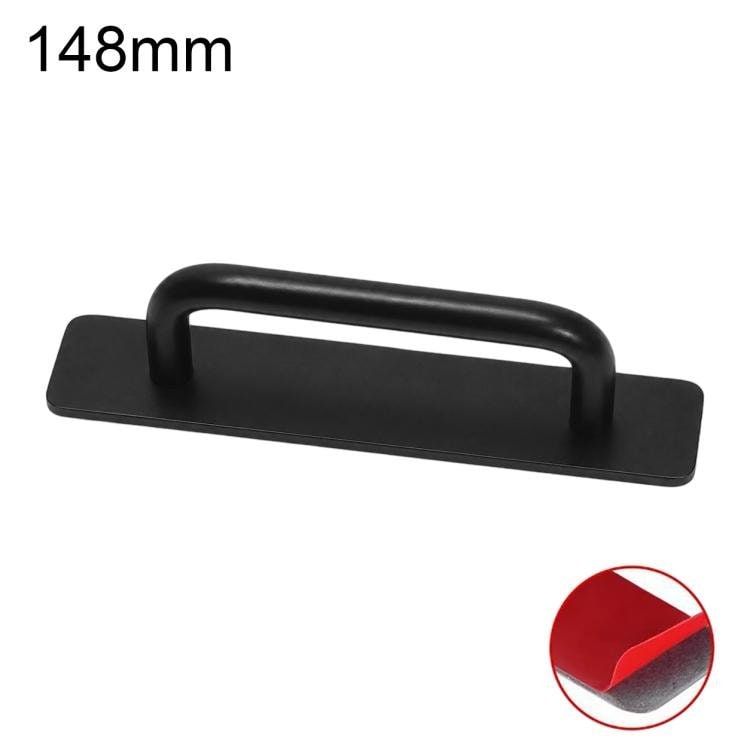 Håndtag i aluminium, uden huller, 148 mm – Svart / Møbelhåndtag / Skabshåndtag