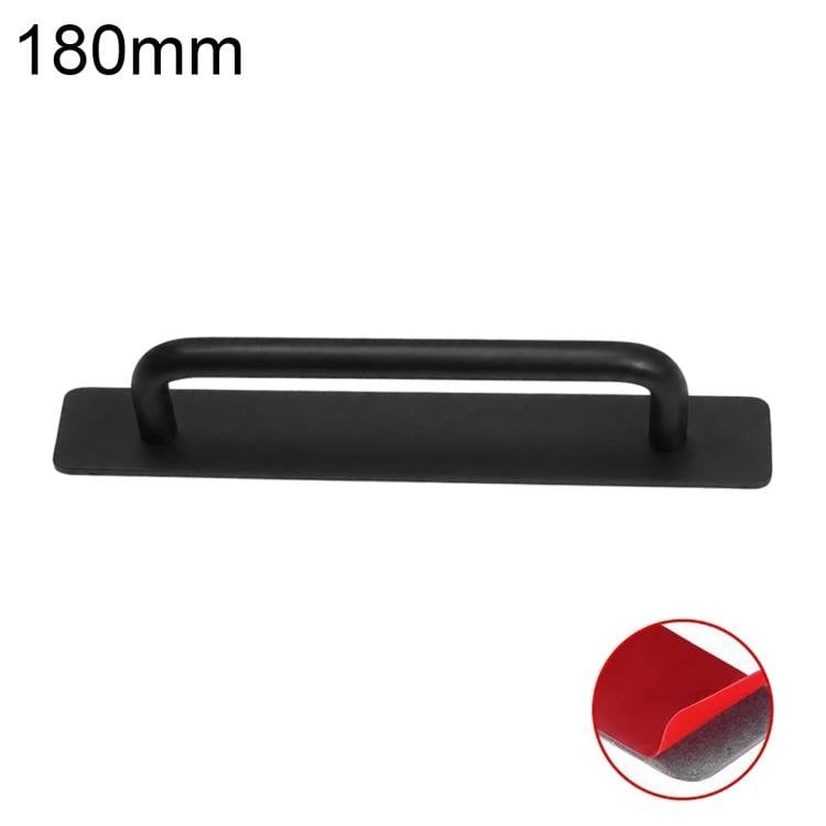 Håndtag i aluminium, uden huller, 180 mm – Svart / Møbelhåndtag / Skabshåndtag