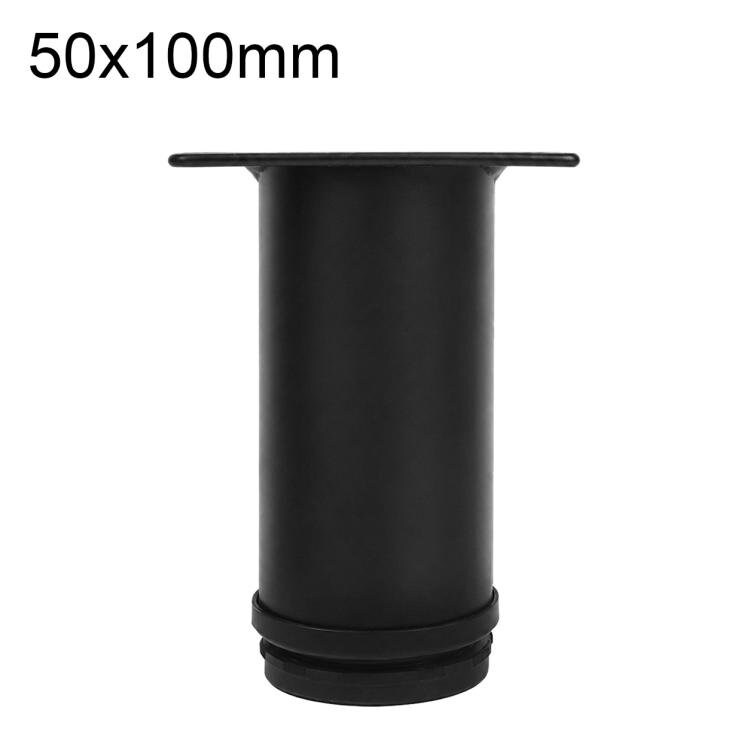 Justerbare møbelben i rustfrit stål 50x100 mm – Svart / Støtteben / Møbelstøtte