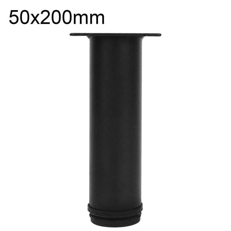 Justerbare møbelben i rustfrit stål 50x200 mm – Svart / Støtteben / Møbelstøtte
