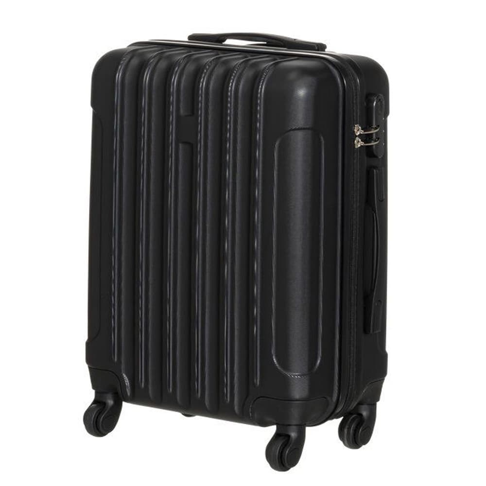 Kabinekuffert 40×22×54 cm / hård kuffert med 4 hjul og kombinationslås – Sort