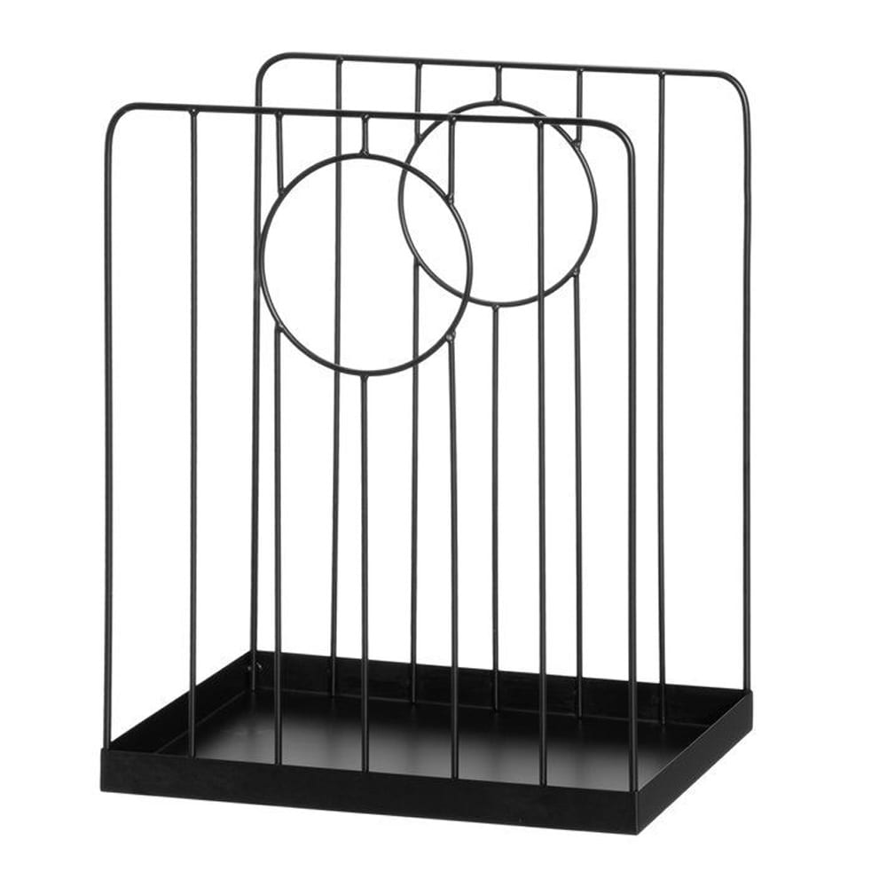 Brændekurv 40x30x50 cm – Svart / Brændekurv i metal / Brændekurv til brændeovn og pejs