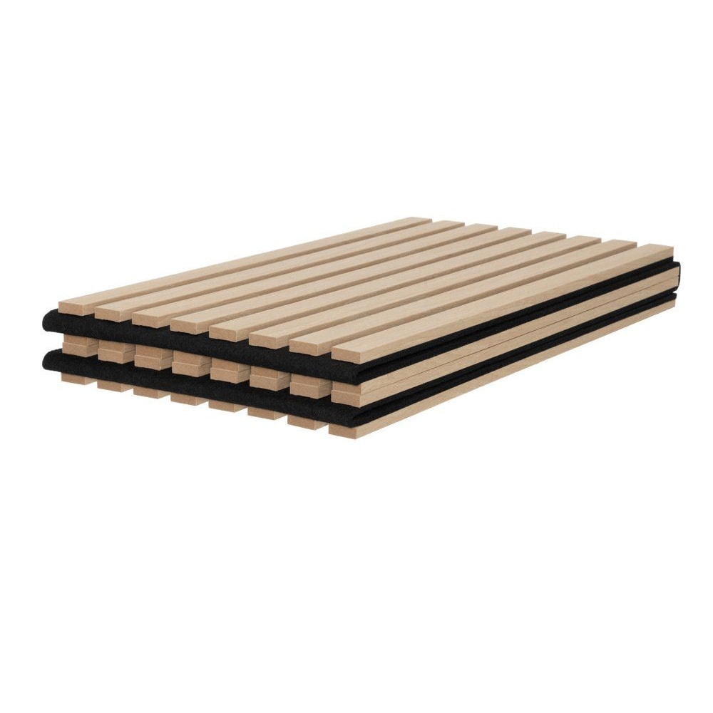 Akustisk vægpanel 32 x 240 cm – Eg / Akustikpanel / Lydabsorberende ribbepanel i MDF