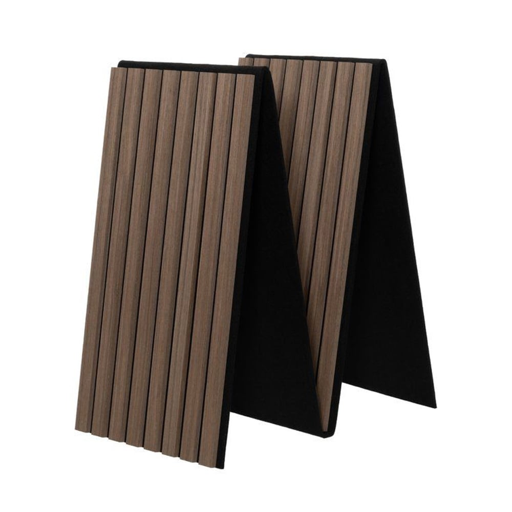 Akustisk vægpanel 32 x 240 cm – Valnød / Akustikpanel / Lydabsorberende ribbepanel i MDF