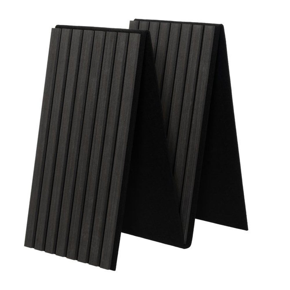 Akustisk vægpanel 32 x 240 cm – grå / Akustikpanel / Lydabsorberende ribbepanel i MDF