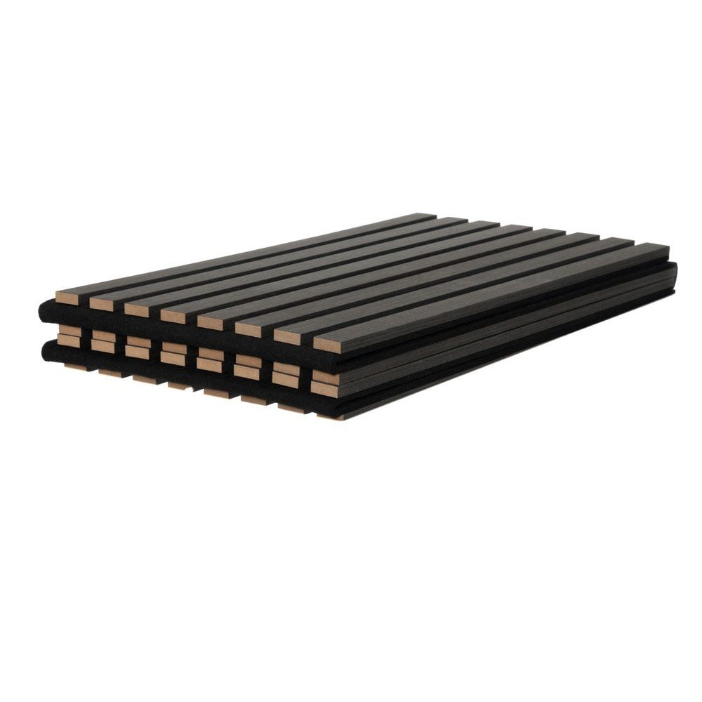 Akustisk vægpanel 32 x 240 cm – grå / Akustikpanel / Lydabsorberende ribbepanel i MDF