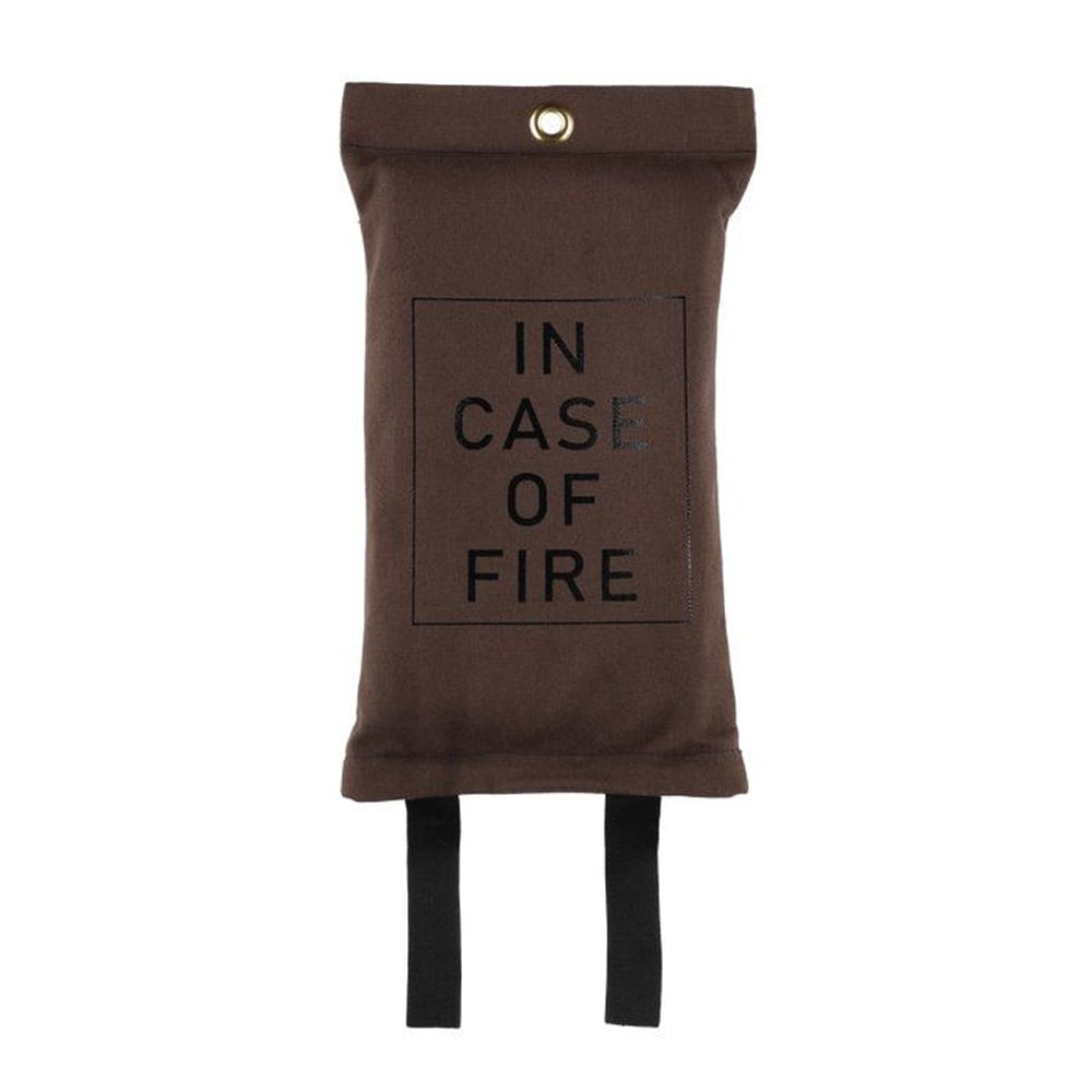 Brandtæppe »In Case Of Fire« 120 x 180 cm – Brun / Brandtæppe / Brandbeskyttelse til hjemmet og køkkenet