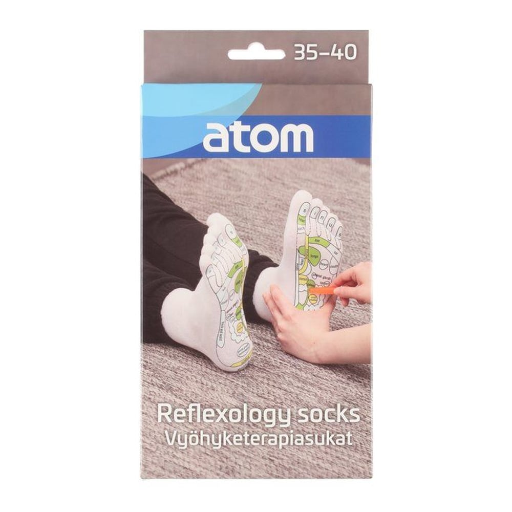 Strømper med reflekszoner 35-40 / Zonterapi-strømper / Refleksologiske massagestrømper