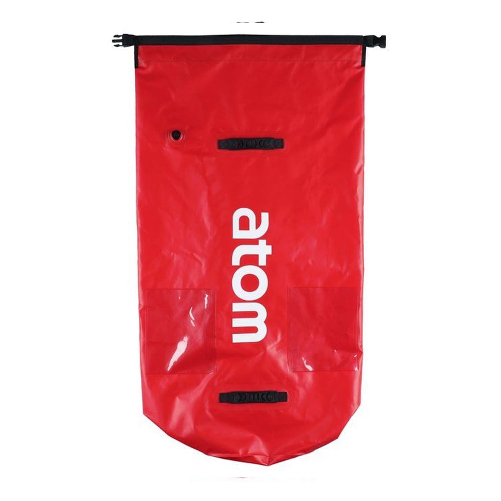 Vandtæt drybag 110 L / pakkesæk med rullelukning og skulderremme – Rød
