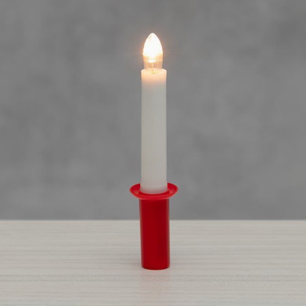 Lucia-LED-lys med rødt håndtag / Batteridrevet stjerneformet lys / Elektrisk Lucia-lys med E10-pære