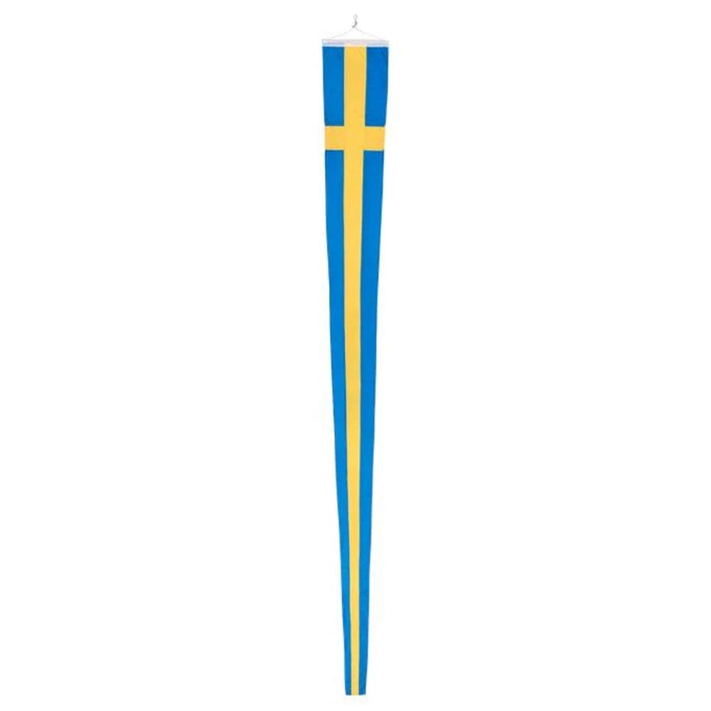 Vimpel til flagstang, Sverige, 40 x 400 cm / Svensk korsvimpel / Blå-gul vimpel til 8–9 m flagstang