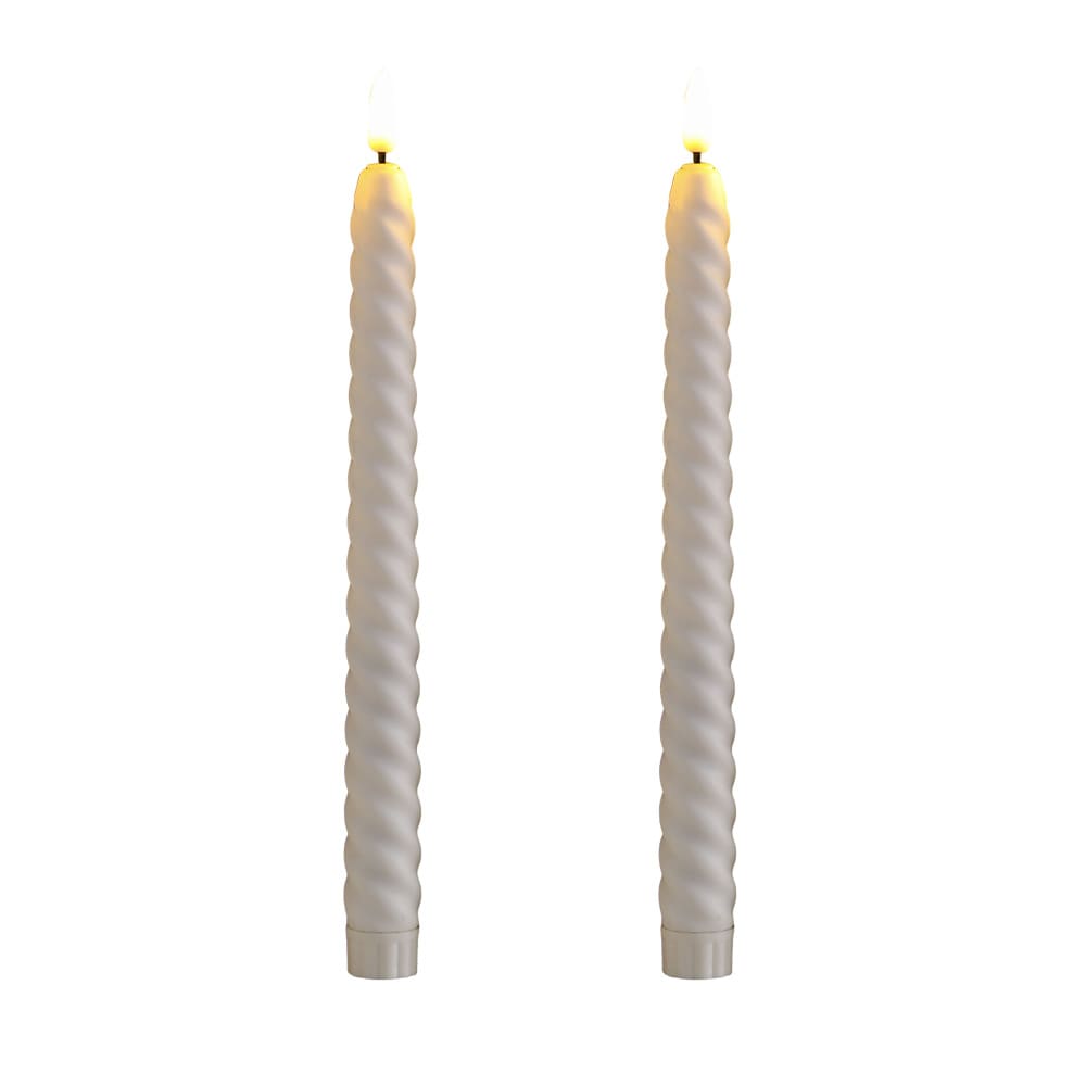 United LC2630 LED-lys 25,5 cm, 2-pak / Flimrende LED-lys / Batteridrevet lys med timer