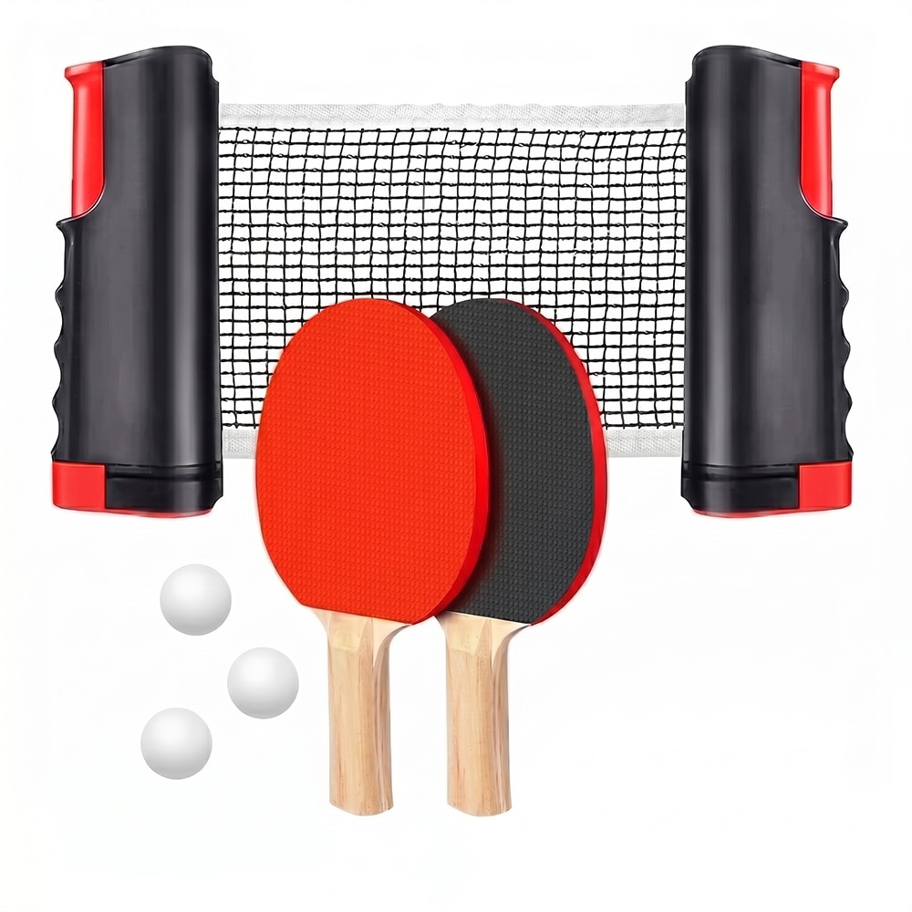 United TTS2690 bordtennissæt / komplet pingpongsæt med net, 2 bat og 3 bolde