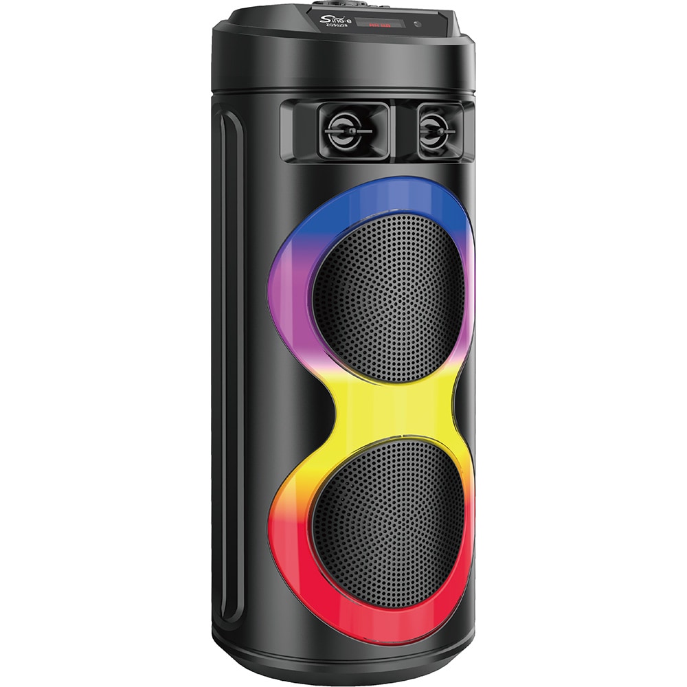 United SPK2574 Bluetooth-højttaler 16 W / karaokehøjttaler med LED og mikrofon – Sort