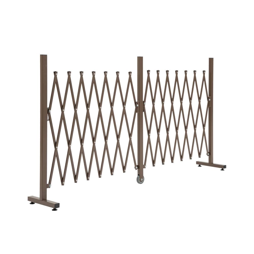 Udtrækkelig havelåge 52–405×103,5 cm / afskærmningshegn / espalier – Mørkebrun