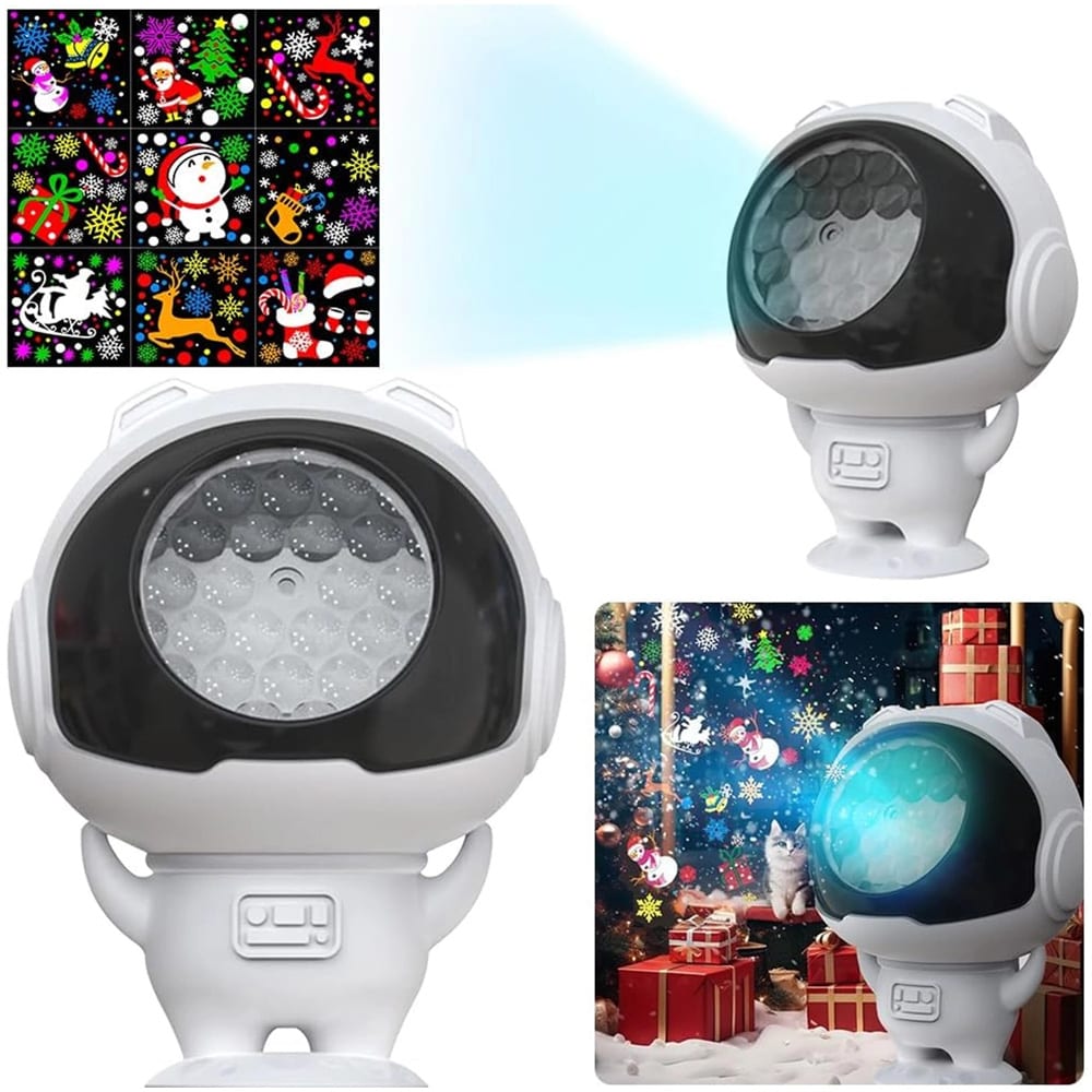LED-laserprojektor BN-1223 / Juleprojektor med bevægelige motiver / Dekorativ USB-belysning