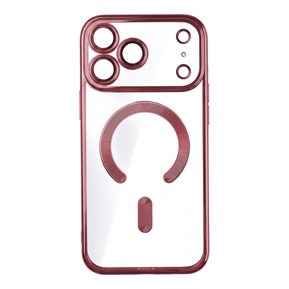 Color Chrome Mag-cover til iPhone 17 Pro / 18 Pro – Mørk kirsebær / MagSafe-cover / TPU-cover