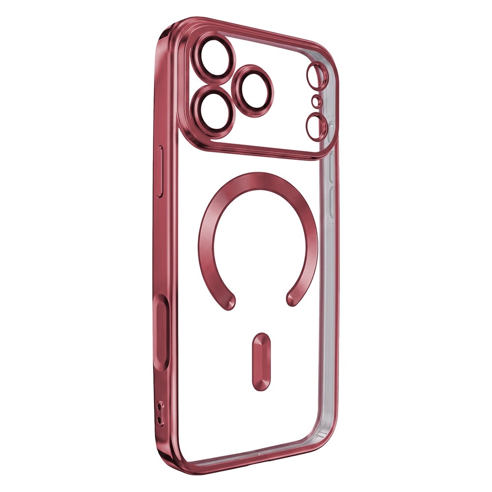 Color Chrome Mag-cover til iPhone 17 Pro / 18 Pro – Mørk kirsebær / MagSafe-cover / TPU-cover