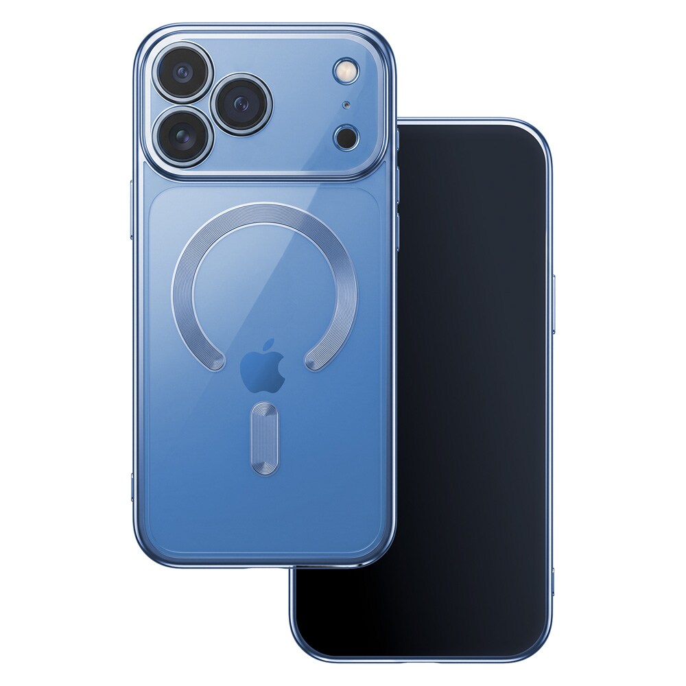 Color Chrome Mag-cover til iPhone 17 Pro / 18 Pro – Blå / MagSafe-cover / TPU-cover