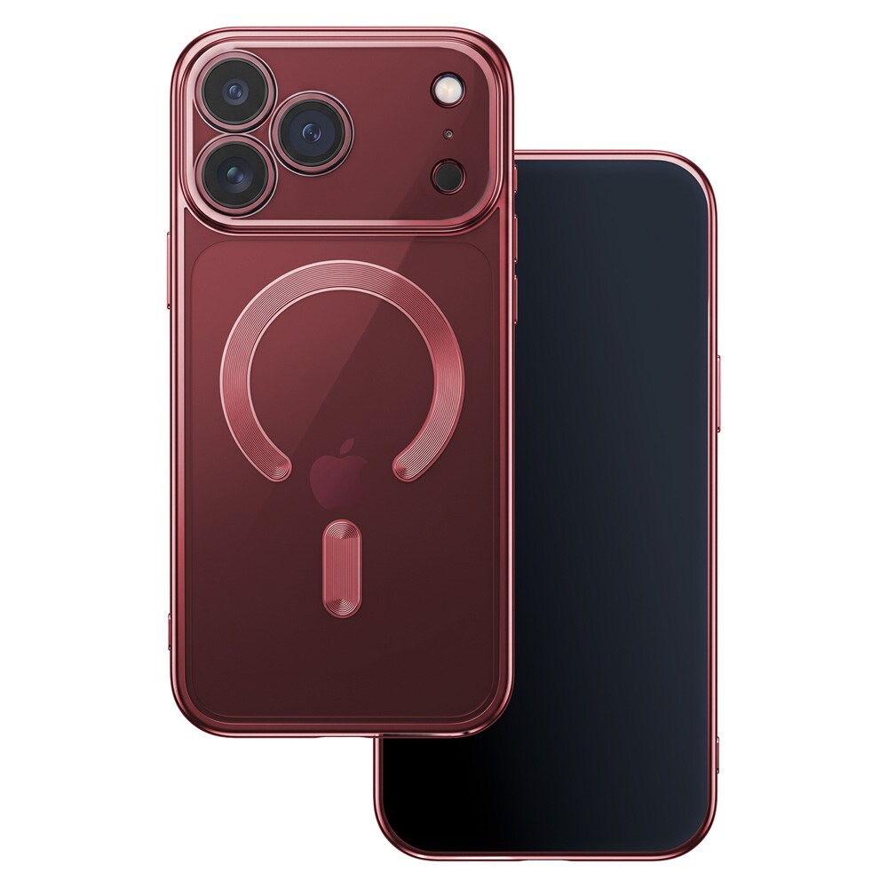 Color Chrome Mag-cover til iPhone 17–18 Pro Max – Mørk kirsebær / Mag-cover / TPU-etui
