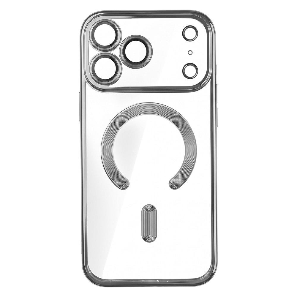Color Chrome Mag-cover til iPhone 17–18 Pro Max – Sølv – Mag-cover – TPU-etui