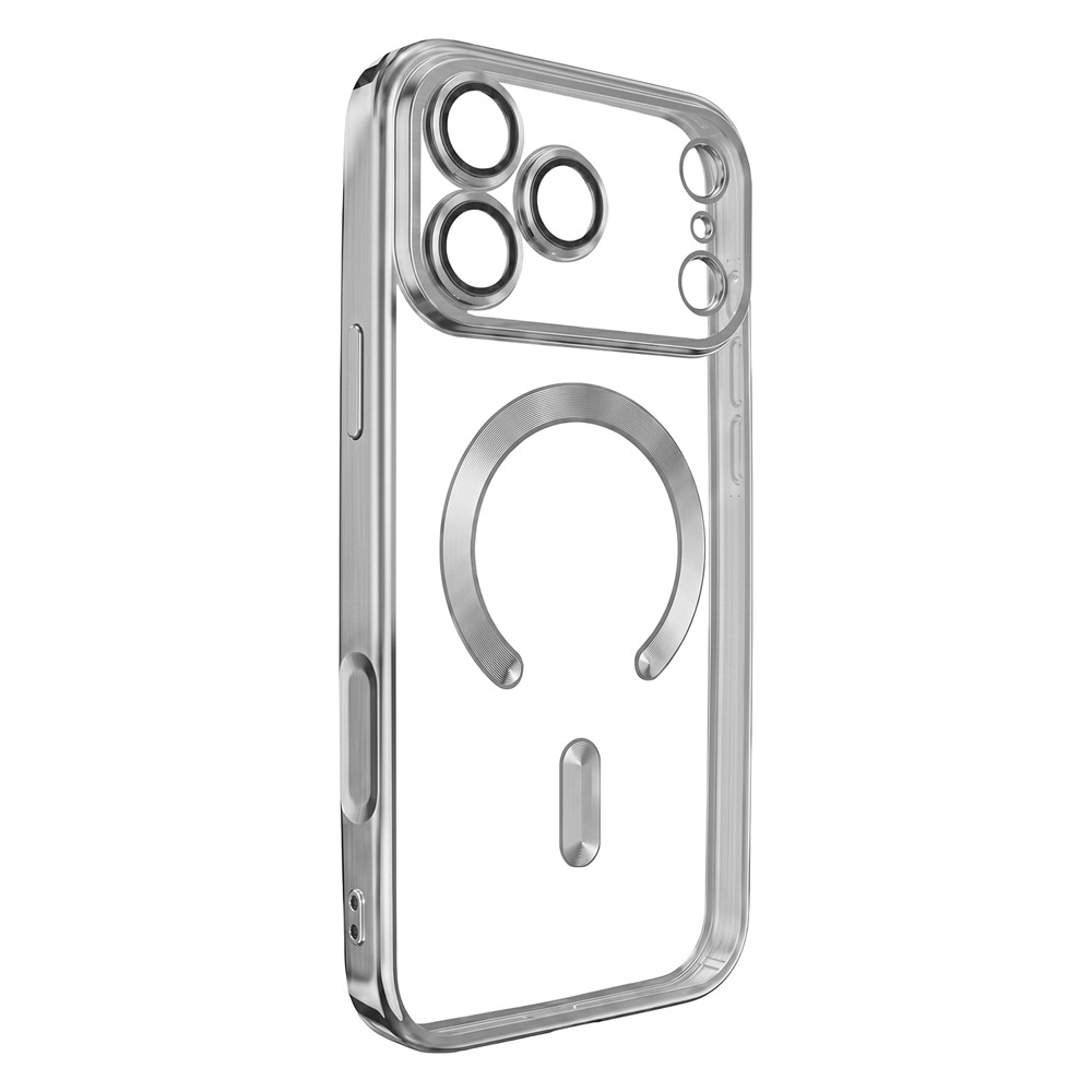 Color Chrome Mag-cover til iPhone 17–18 Pro Max – Sølv – Mag-cover – TPU-etui