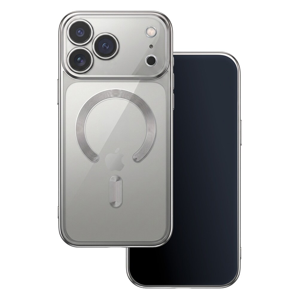 Color Chrome Mag-cover til iPhone 17–18 Pro Max – Sølv – Mag-cover – TPU-etui