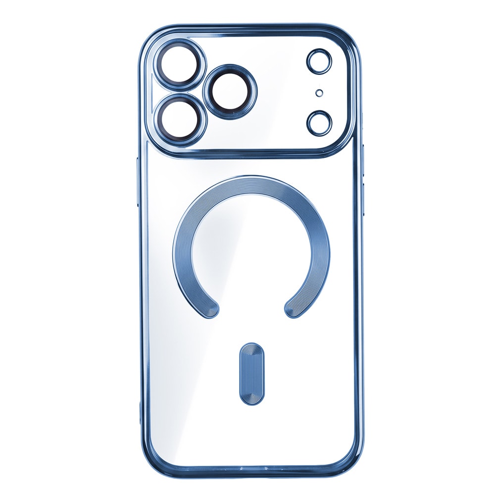 Color Chrome Mag-cover til iPhone 17–18 Pro Max – Blå – MagSafe-cover – TPU-etui