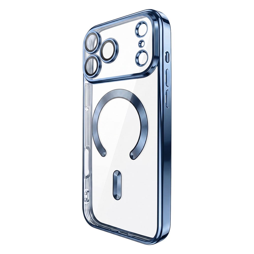 Color Chrome Mag-cover til iPhone 17–18 Pro Max – Blå – MagSafe-cover – TPU-etui