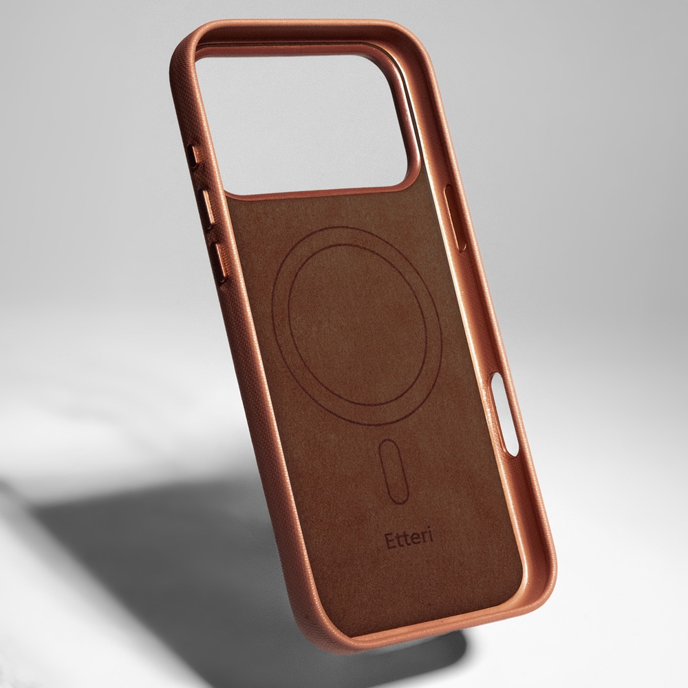 Etteri Elegant Mag-cover til iPhone 17 Pro / 18 Pro / MagSafe-cover / 3D-cover – Brun