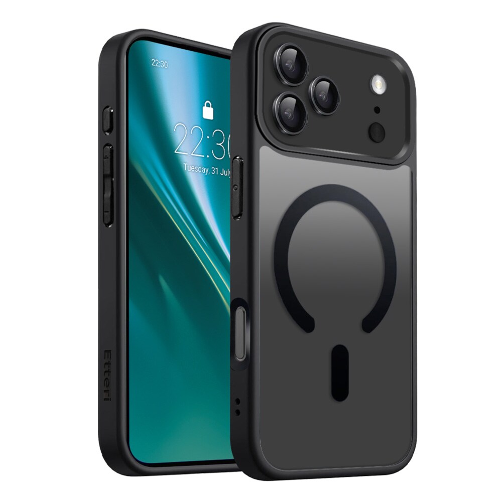 Etteri Matt-etui til iPhone 17 Pro Max / 18 Pro Max – Svart / Mag-etui / MagSafe-etui