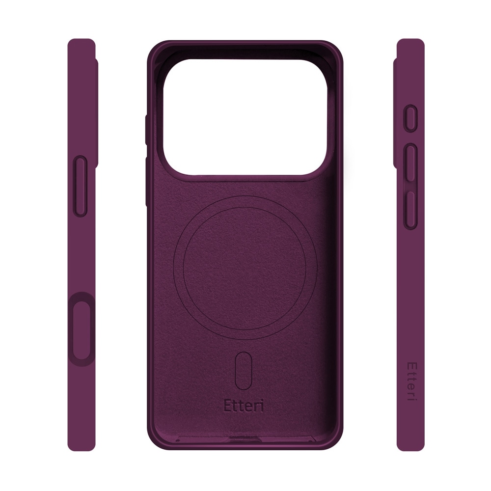 Etteri MagSafe-cover til iPhone 17/18 Pro – Mørk kirsebær / Mag-cover / Silikoneetui