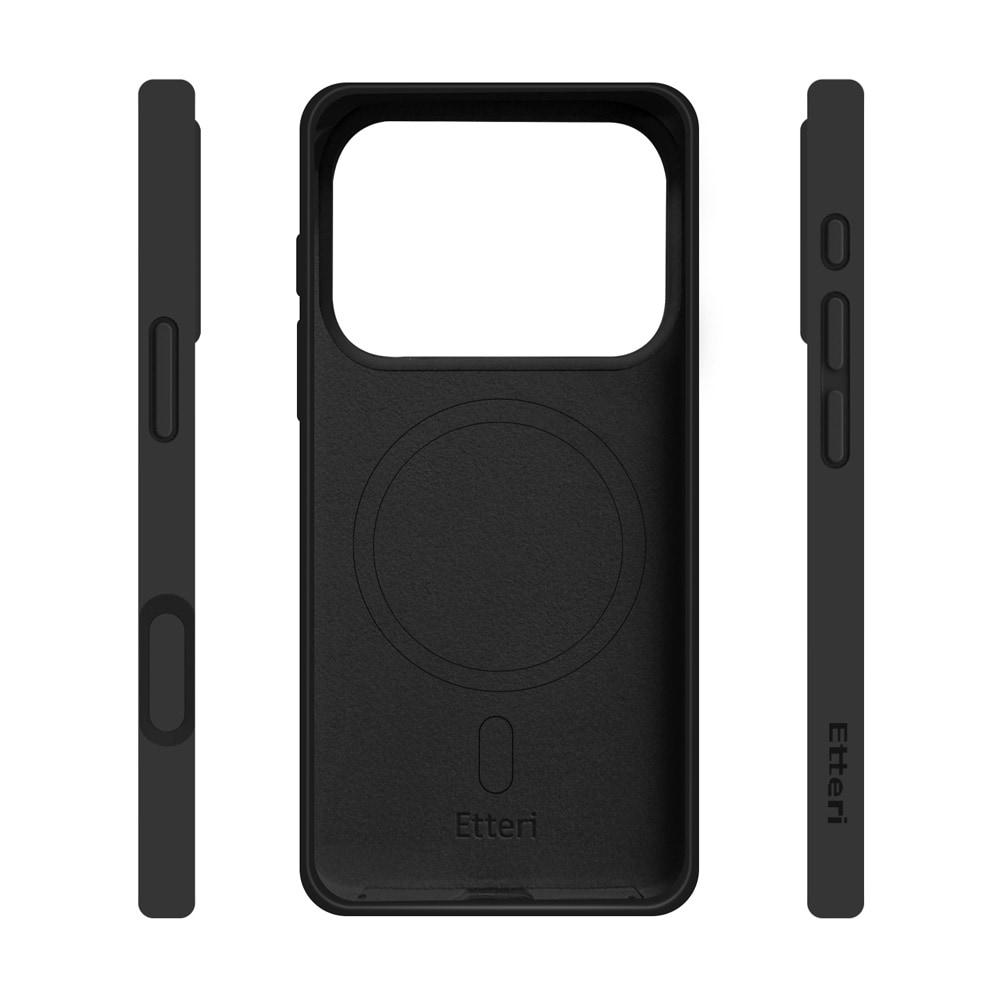 Etteri silikone MagSafe-etui i svart til iPhone 17/18 Pro / Silikoneetui / Blødt etui