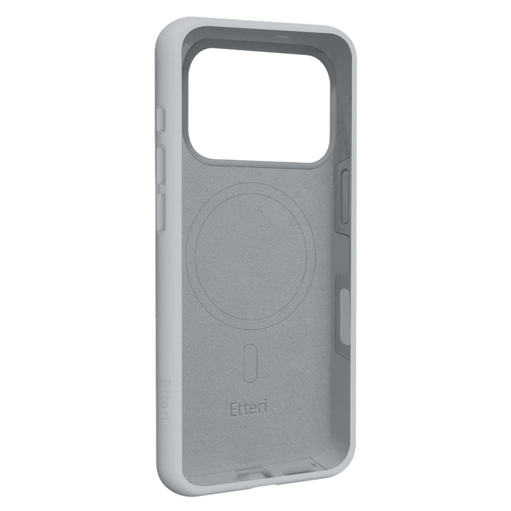 Etteri silikone MagSafe-etui i sølv til iPhone 17/18 Pro / Silikoneetui / Blødt etui