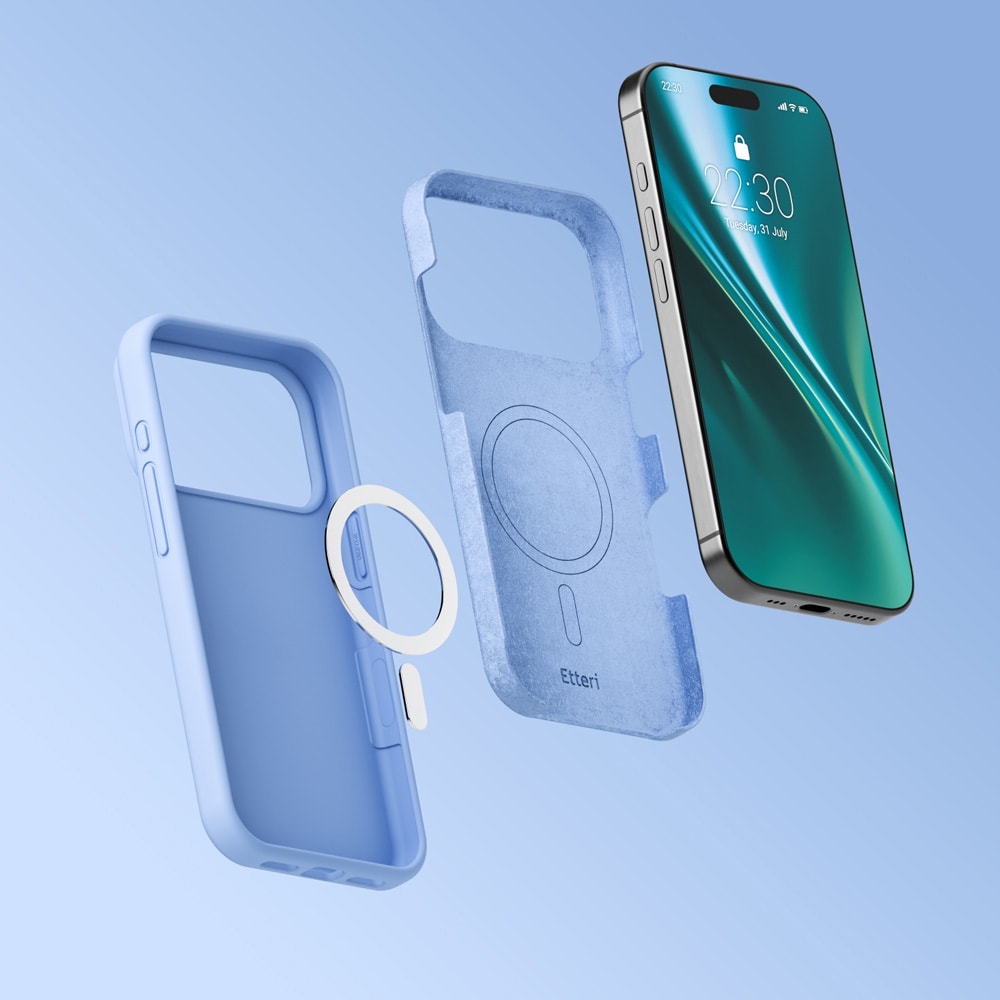 Etteri silikone MagSafe-etui til iPhone 17/18 Pro – Blå / Mag-etui / Silikoneetui