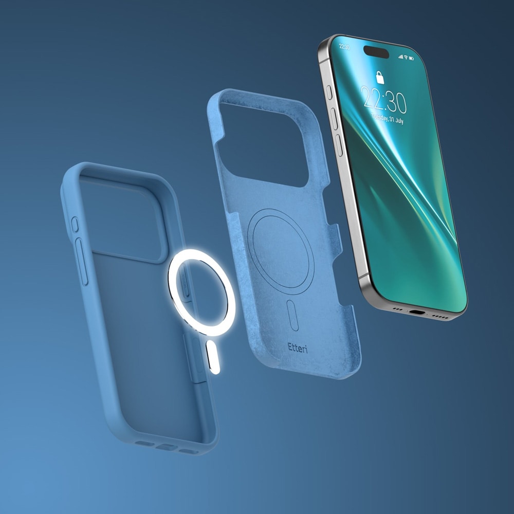 Etteri MagSafe-silikoneetui til iPhone 17/18 Pro Max – Mørkeblå / Mag-etui / Silikoneetui
