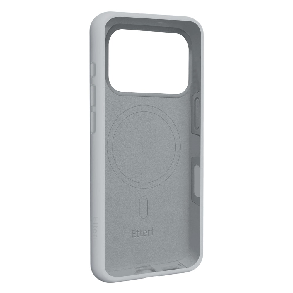 Etteri silikone MagSafe-etui til iPhone 17/18 Pro Max – Sølv / Mag-etui / Silikoneetui