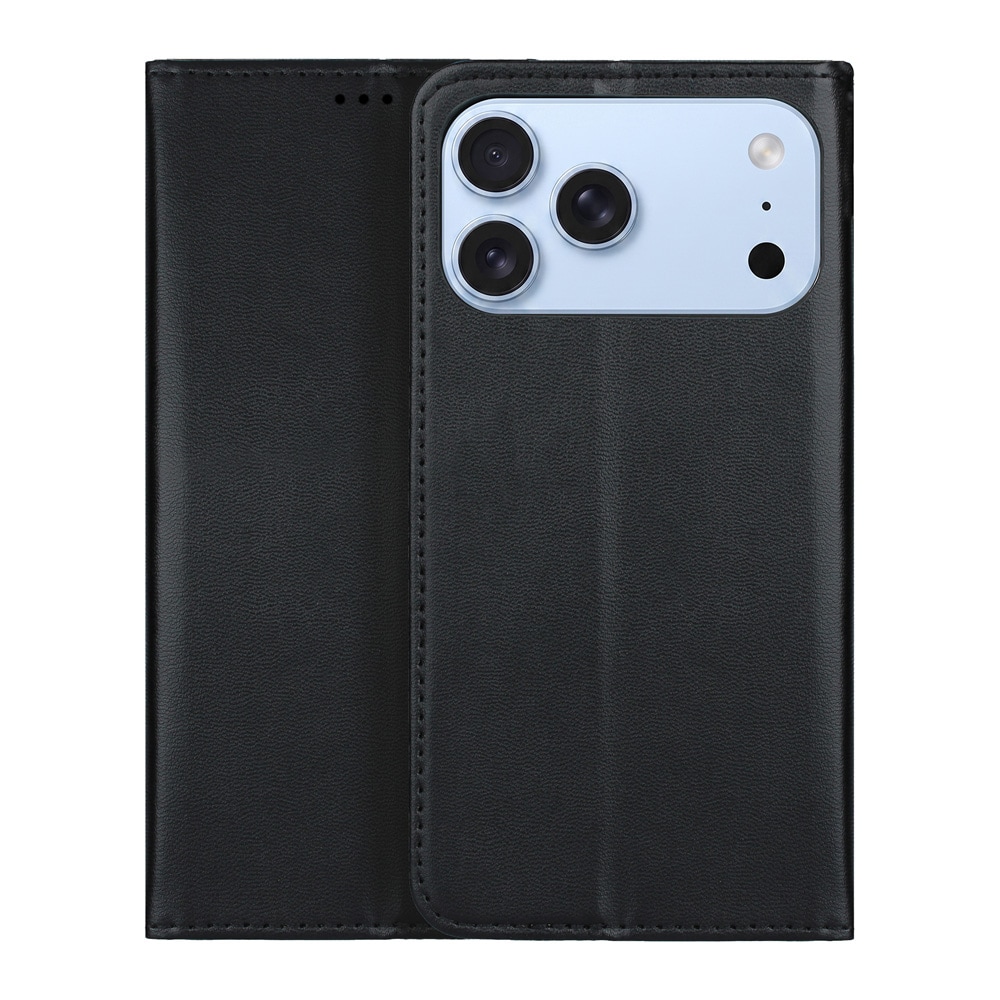 Flip-etui med stativ til iPhone 17 Pro / 18 Pro – Svart / Pungetui / Mobiletui