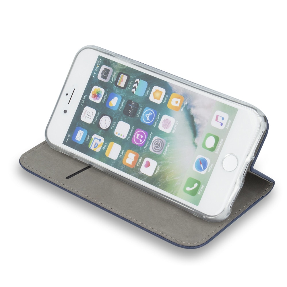 Flip-etui med stativ til iPhone 17 Pro / 18 Pro – Blå / Tegnebogsetui / Mobiletui