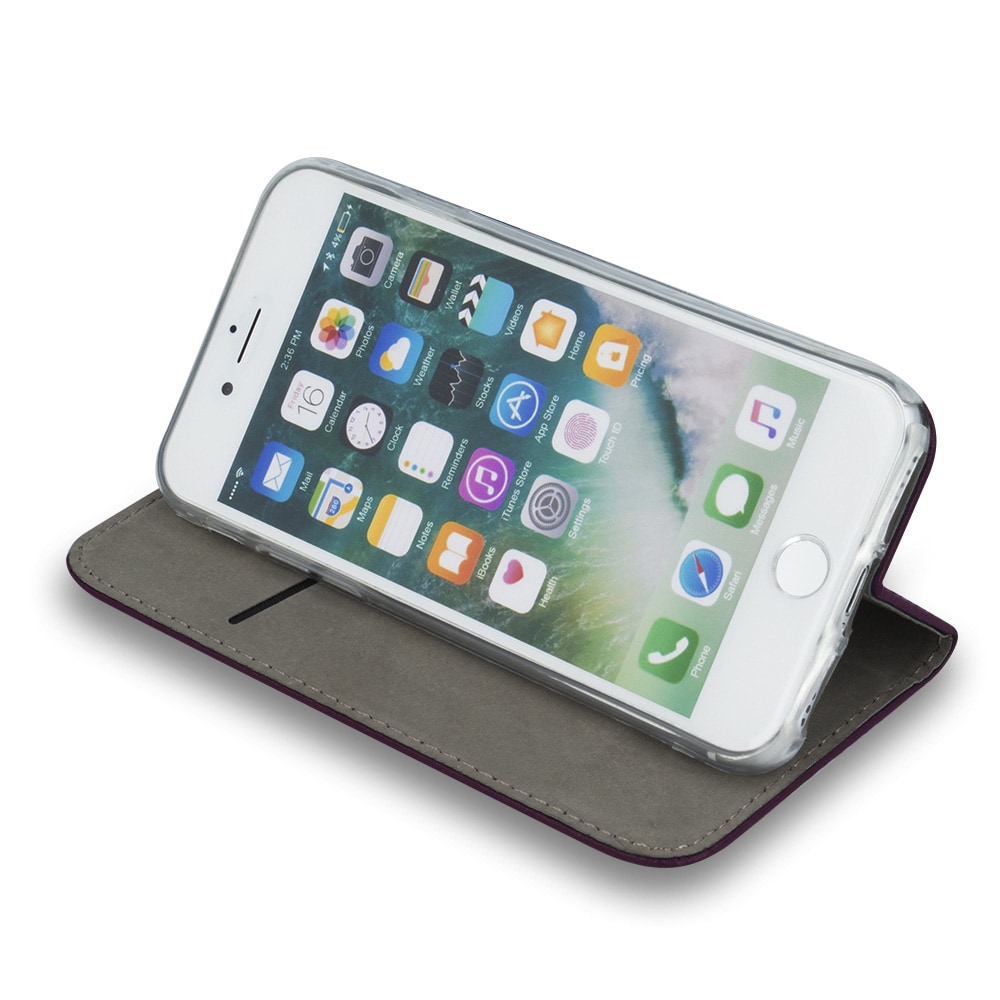 Flip-etui med stativ til iPhone 17–18 Pro Max – Vinrød – Lommebogsetui – Mobiletui