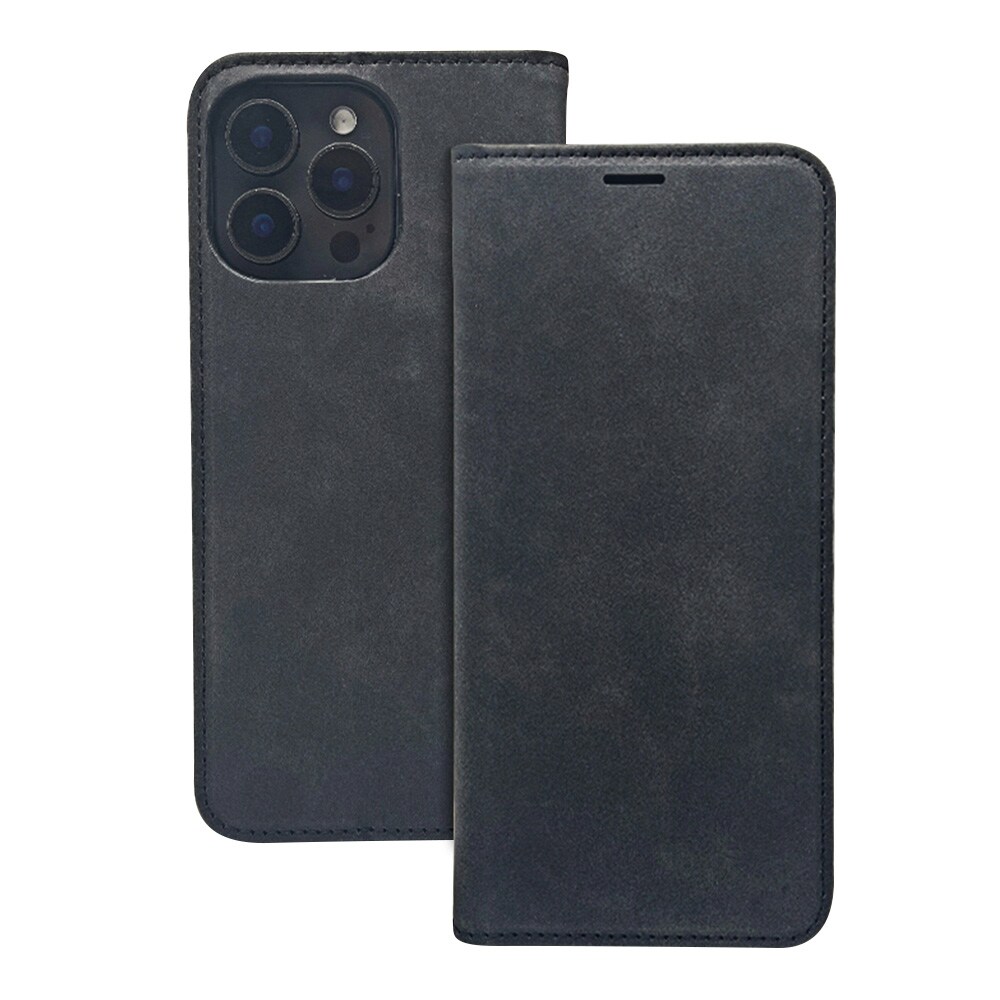 Etui i kunstlæder til iPhone 17 Pro / iPhone 18 Pro – Svart / Pungetui / Mobiletui